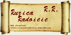Ružica Radoičić vizit kartica